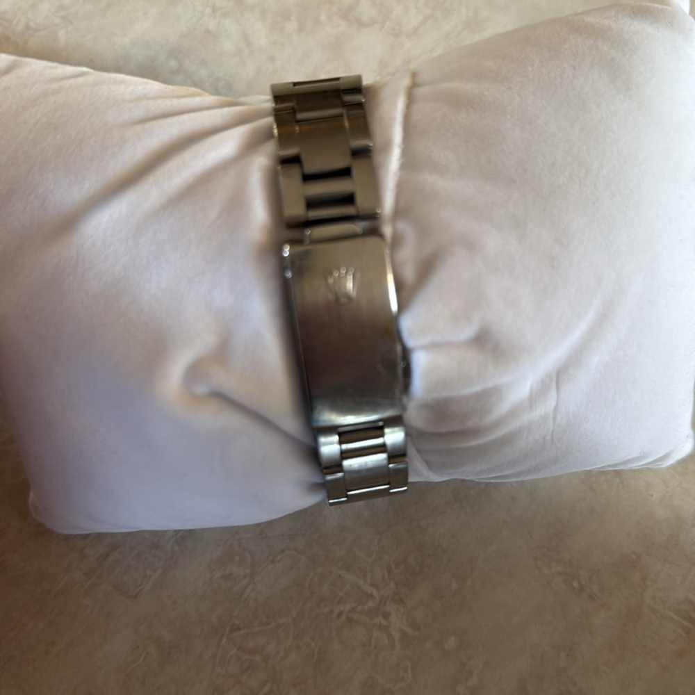 Rolex Oysterdate Black Dial Silver Case Watch - Picture 15 of 16